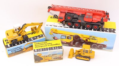 Lot 929 - A Liebherr boxed earth moving diecast group,...