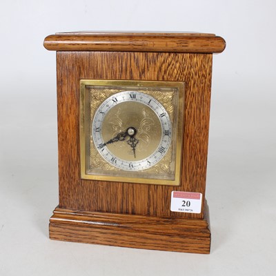 Lot 20 - A 20th century Elliott mantel clock, having a...