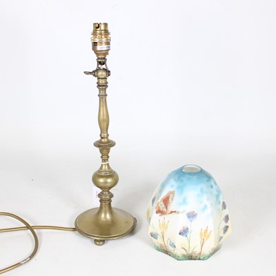 Lot 23 - An early 20th century brass table lamp, having...