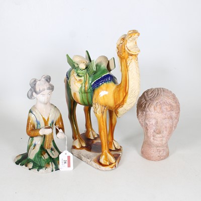 Lot 36 - A contemporary Chinese Tang-style polychrome...