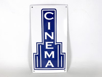 Lot 30 - A reproduction enamel metal cinema sign, with...