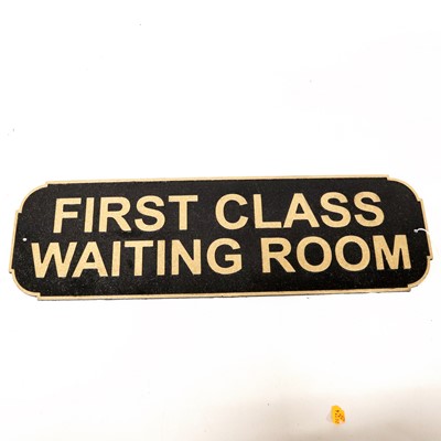 Lot 34 - A reproduction painted cast metal sign 'First...