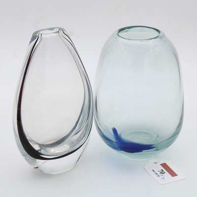 Lot 70 - A Kosta Boda glass vase, circa 1960, designed...