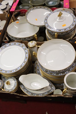Lot 89 - A Limoge part dinner service, transfer...