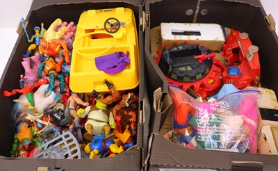 Lot 457 - Two boxes containing 1980-1990s plastic mixed...