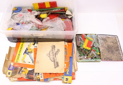 Lot 503 - One box of mixed playworn Meccano, to include...