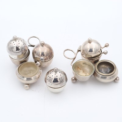 Lot 73 - A pair of late Victorian silver cruet...