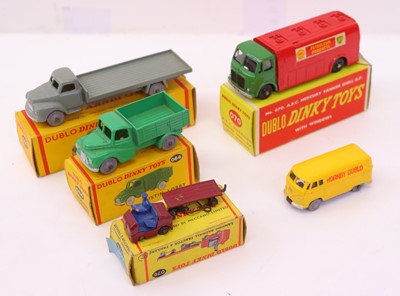 Lot 893 - Five Dublo Dinky Toys comprising six pieces:...