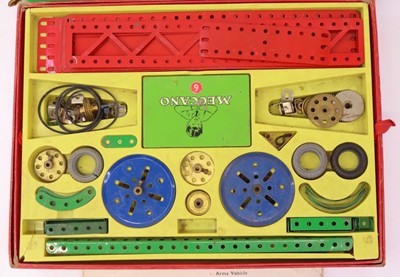 Lot 504 - Meccano outfit No. 6, comprising red and green...