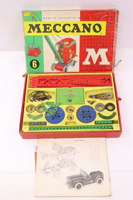 Lot 504 - Meccano outfit No. 6, comprising red and green...