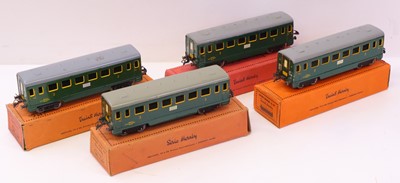 Lot 147 - Four French Hornby 0 gauge coaches to include...