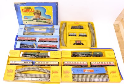 Lot 603 - Four Hornby-Dublo 3-rail Train sets. Note that...