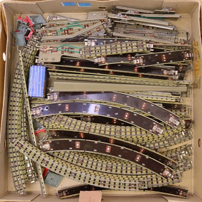 Lot 596 - Two trays of Hornby-Dublo items: 3-rail track...