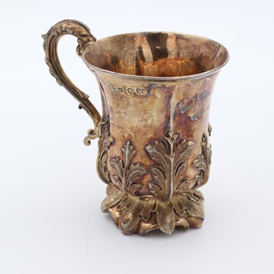 Lot 77 - An early Victorian silver-gilt christening mug,...