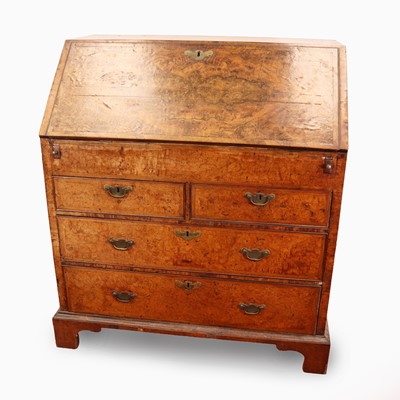 Lot 243 - A George III burr walnut writing...