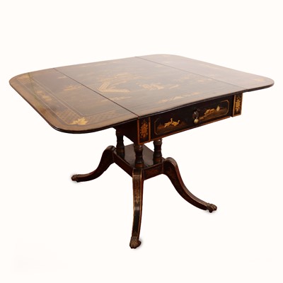 Lot 235 - An early 19th century Japan black lacquered...