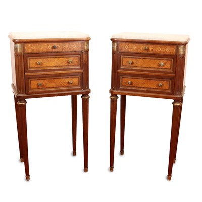 Lot 232 - A pair of late 19th century French kingwood...