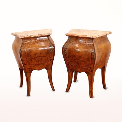 Lot 228 - A pair of 19th century continental walnut...