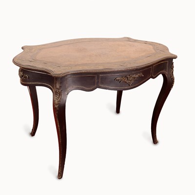 Lot 241 - A 19th century French ebonised and cut brass...