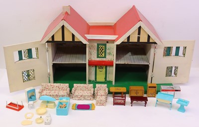 Lot 474 - Triang No.2 Dolls House comprising a red roof,...