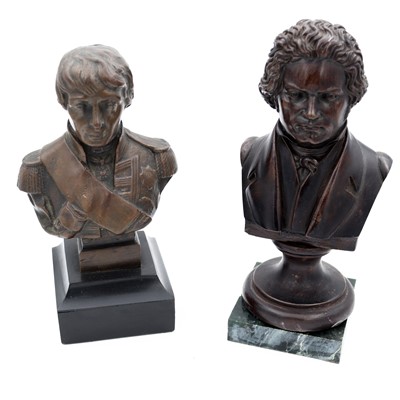 Lot 13 - An early 20th century bronze alloy portrait...