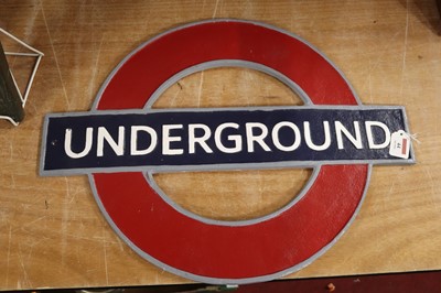 Lot 44 - A reproduction cast metal and painted London...