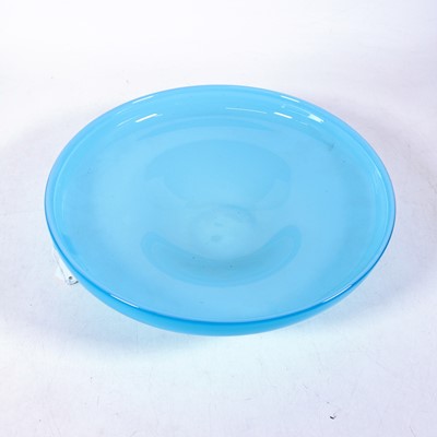 Lot 53 - A blue-tinted studio glass table bowl, dia.33cm