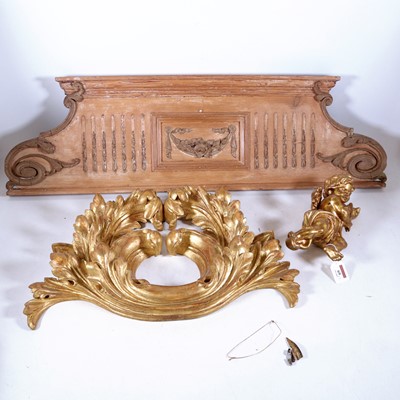 Lot 69 - A 19th-century carved softwood and...