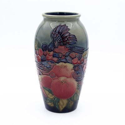 Lot 77 - A Moorcroft pottery 'Finches & Fruit' pattern...