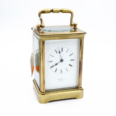Lot 78 - An early 20th century lacquered brass carriage...