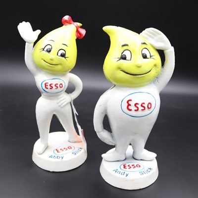 Lot 86 - A pair of reproduction cast metal painted Esso...