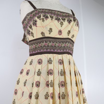 Lot 393 - Jean Allen, London, printed maxi dress, circa...