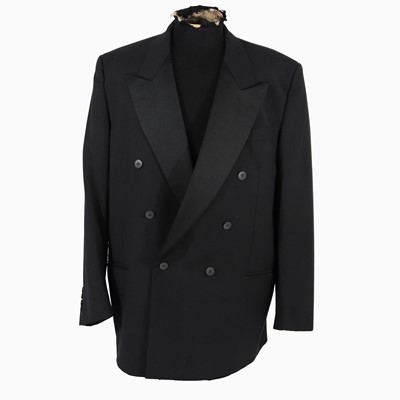 Lot 398 - Yves Saint Laurent, black wool dinner suit,...