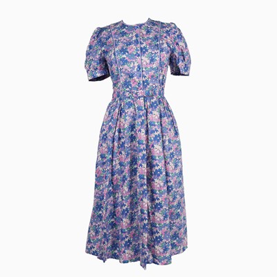 Lot 395 - Mariana Donaldson, two floral print cotton...