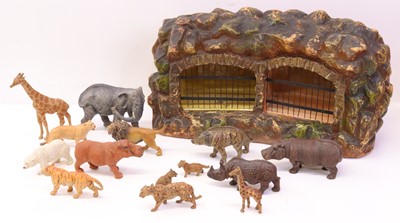 Lot 962 - Elastolin Circa 1930s Zoo Cage Rockery,...