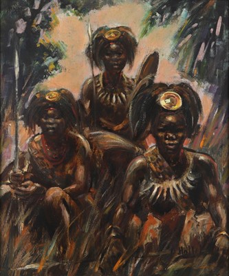 Lot 81 - André Hallet (Belgian, 1890-1959) - Guerriers...