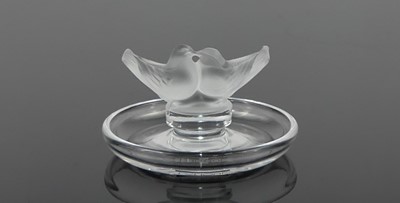 Lot 331 - Lalique - a contemporary 'Kissing Doves'...