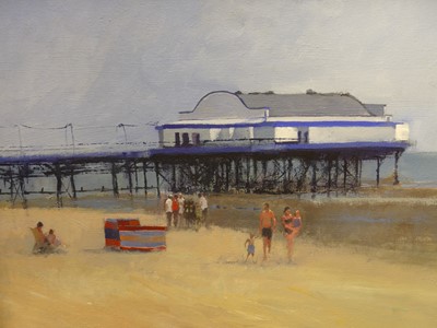Lot 504 - Dennis Nash (b.1947) - Bathers on the Beach,...