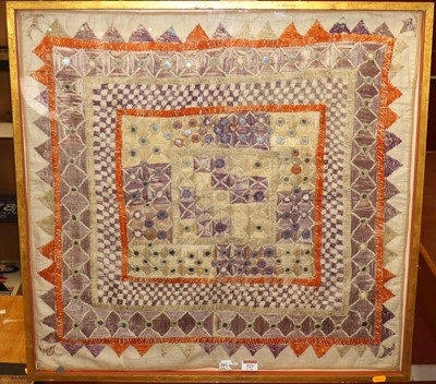 Lot 523 - A North-West Indian Chazia cotton wall hanging,...