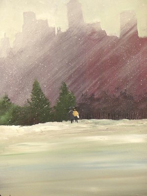 Lot 537 - Dennis Nash (b.1947) - Winter in Central Park,...