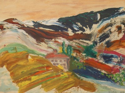 Lot 543 - Seigal - Untitled, gouache, signed and dated...