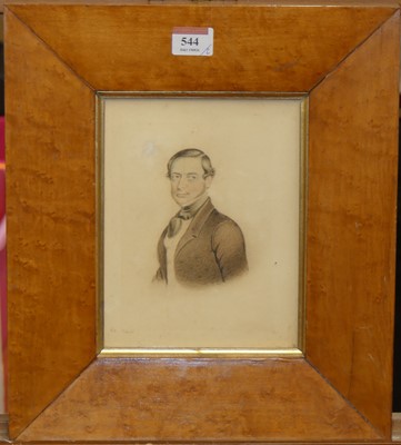 Lot 544 - 19th century English school - Bust portrait of...