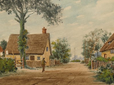 Lot 564 - A.E. Stiff - Suffolk street scene, watercolour,...