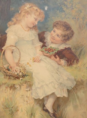 Lot 574 - A framed Pears print; together with a late...