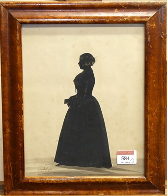 Lot 584 - S Mitford - full length profile portrait...