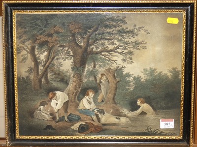 Lot 587 - After George Morland - a set of four colour...