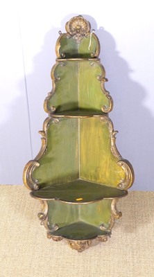 Lot 601 - A late 19th century carved, green painted and...
