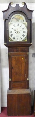 Lot 614 - A George III oak and mahogany crossbanded...