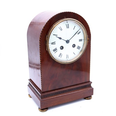 Lot 16 - An Edwardian mahogany barber pole strung dome...