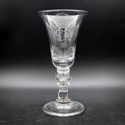 Lot 17 - A 1937 Coronation glass goblet for King George...